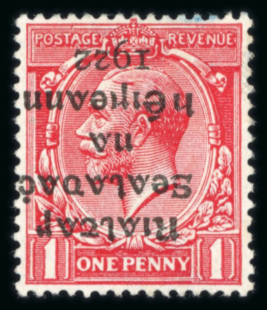 Stamp of Ireland » 1922 (Feb) Dollard Overprints (T1-T14) 1d scarlet, mint single with overprint shifted to the