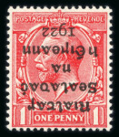 Stamp of Ireland » 1922 (Feb) Dollard Overprints (T1-T14) 1d scarlet, mint nh single with overprint centrally