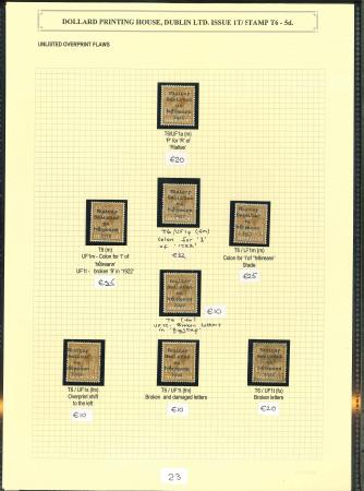 Stamp of Ireland » 1922 (Feb) Dollard Overprints (T1-T14) 5d yellow-brown, mint nh, mint, and used specialised