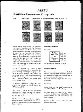 Stamp of Ireland » 1922 (Feb) Dollard Overprints (T1-T14) 1/2d to 10d, mint and nh blocks of four, some showing