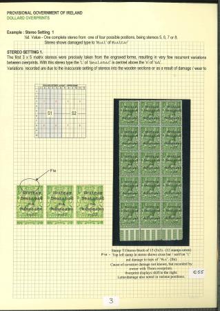 Stamp of Ireland » 1922 (Feb) Dollard Overprints (T1-T14) 1/2d green, mint nh, mint and used extensive specialised