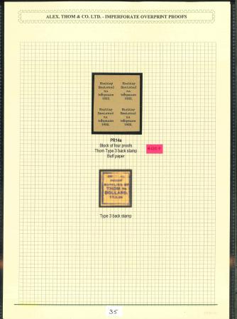 Stamp of Ireland » 1922 Overprint Proofs (PR1-PR29) Proof overprints in black for the 5-line format of