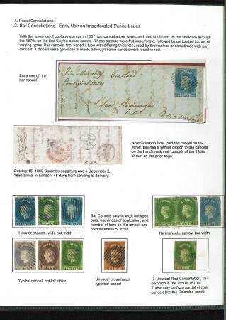 Stamp of Ceylon » Collections 1857-70, group of 27 used stamps loose and on pieces