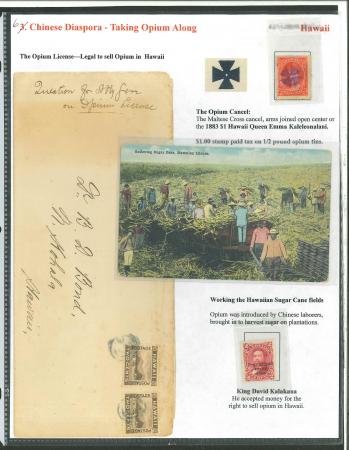 Stamp of Large Lots and Collections Thematics - Opium: 1893-1902, small group of opium