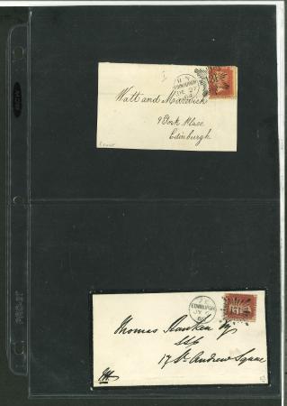 Stamp of Great Britain » Collections Cancellations: 1863-70, Group of Edinburgh (Scotland) "Brunswick star" duplex cancels on 14 covers and 1 front
