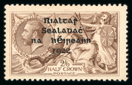 Stamp of Ireland » 1922 (Jul-Nov) Thom Overprints (T25-T41) 2s6d grey-brown, mint single, with perfect "R" in CROWN, showing short thrid line and "R" over "SE" variety