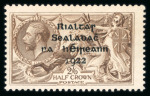 Stamp of Ireland » 1922 (Jul-Nov) Thom Overprints (T25-T41) 2s6d grey-brown, mint single, with perfect "R" in CROWN, showing short thrid line and "R" over "SE" variety