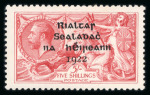 Stamp of Ireland » 1922 (Jul-Nov) Thom Overprints (T25-T41) 5s pale rose red, mint single, showing Howard ribbed