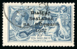 Stamp of Ireland » 1922 (Jul-Nov) Thom Overprints (T25-T41) 10s dull grey-blue, used single, with broken "S" in
