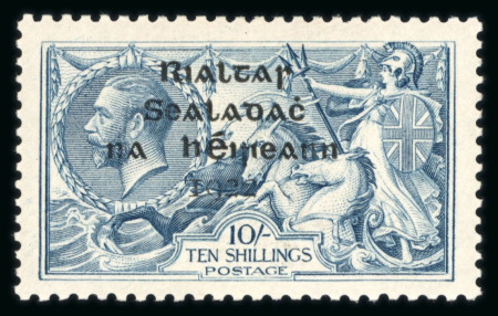 Stamp of Ireland » 1922 (Feb) Dollard Overprints (T1-T14) 10s grey-blue, mint single, with broken "S" in POSTAGE,