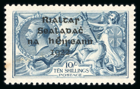 Stamp of Ireland » 1922 (Feb) Dollard Overprints (T1-T14) 10s grey-blue, mint single, with broken "S" in POSTAGE,