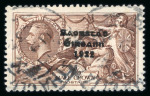 Stamp of Ireland » 1935 Re-Engraved Overprints (T75-T77) 2s6d chocolate, used single, Flat accent over "A" of