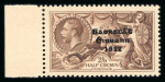 Stamp of Ireland » 1935 Re-Engraved Overprints (T75-T77) 2s6ds chocolate, mint nh left sheet marginal single, showing flat-tailed "9" from R8/1