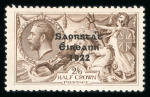 Stamp of Ireland » 1927-28 Wide Date Overprints (T72-T74) 2s6d chocolate, mint single, with broken "R" in Crown,
