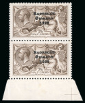 Stamp of Ireland » 1927-28 Wide Date Overprints (T72-T74) 2s6d chocolate, mint nh bottom sheet marginal vertical