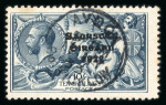 Stamp of Ireland » 1927-28 Wide Date Overprints (T72-T74) 10s dull grey-blue, used single with clear central