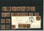 Stamp of Denmark 1851 Denmark 4 RBS accumulation of 24 stamps