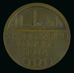 Stamp of Olympics » 1948 London 1948 London participation medal, very fine, plus two British equestrian supporter badges