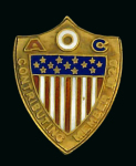 Stamp of Olympics » 1920 Antwerp 1920 Antwerp and 1924 Paris pair of "AOC CONTRIBUTING MEMBER" American Olympic Committee fund-raising pins