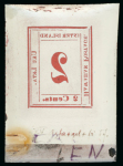 Stamp of Sperati US Possessions, Hawaii – 1863, 2c Inter-island, three production items