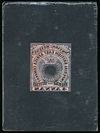 Stamp of Sperati British East Africa – 1890-94 4a, reversed image impression on celluloid