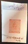Stamp of Sweden Sweden – 1855, 3sk one cliché on celluloid vermilion