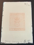 Stamp of Sweden Sweden – 1855, 3sk one cliché on celluloid vermilion