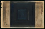 Stamp of Sweden Sweden – 1855, 3sk master negative with painted surround, 24sk with mirror image in black and a glass cliché in vermilion