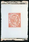 Stamp of Sperati Great Britain – 1880 2s Queen Victoria, group of five glass clichés