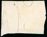 Stamp of Sperati Italian States, Papal States – 1852 issue 50b and 1s, 50b working trial in blue on thin paper