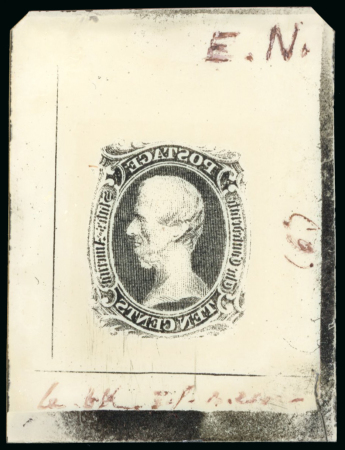 Stamp of Sperati United States, Confederate States – 1861 10c glass support cliché