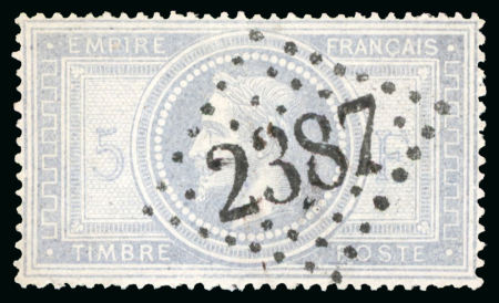 Stamp of Sperati France, Laureated Empire – 5fr, a group of six production elements