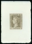 Stamp of Sperati Spain – 1850 first issue, important assembly of eight glass clichés for the 10r