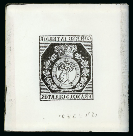 Stamp of Spain » Spain Local Issues Spain, Local Post Madrid – 1853 3cu, three items, one trial exposure