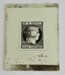 Stamp of Sperati Spain – 1852 Isabella issue, 2r, 5r, 6r, five glass clichés and one celluloid