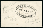 Stamp of Sperati Uruguay – 1856 “Diligencia” 60c and 80c, two exposures on photographic,