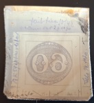 Stamp of Sperati Brazil – 1843, Bull’s Eyes 60r, twelve production items and five cancellation trials on paper