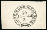 Stamp of Sperati Brazil – 1843, Bull’s Eyes 60r, twelve production items and five cancellation trials on paper