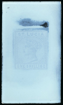 Stamp of Sperati St Lucia – 1885 1s one glass support cliché