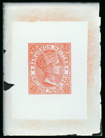Stamp of British Honduras British Honduras – 1882-87 Queen Victoria four glass support clichés
