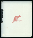 Stamp of Sperati Australia – 1913 “Kangaroo” £2, fourteen production elements for this iconic stamp