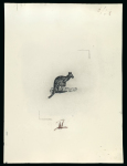 Stamp of Sperati Australia – 1913 “Kangaroo” £2, fourteen production elements for this iconic stamp