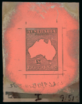 Stamp of Sperati Australia – 1913 “Kangaroo” £2, fourteen production elements for the Australian high value