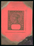 Stamp of Sperati Australian States, Tasmania – 1892 £1, a spectacular group of sixteen production