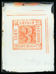 Stamp of German States » Saxony German States, Saxony – 1850 3pf, small group of four items,