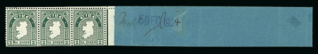 Stamp of Ireland » Definitives 1923 SE 2d green, coil ends, horizontal coil end with three stamps and blued dated paper "5 DEC 1924"