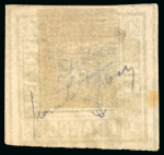 Stamp of German States » Bavaria German States, Bavaria – 1849 1kr group of nine production items, including four glass support clichés, including one in bright red with production notations at base, and two matching clichés in black and grey, two match
