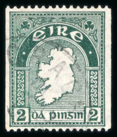 Stamp of Ireland » Definitives 1922 SE 2d blue-green, experimental coil, perf. 15
