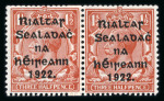 Stamp of Ireland » 1922 (Jun) Harrison Coils Overprints  (T20-T24) 1 1/2d red-brown, coil join, mint and mint nh horizontal
