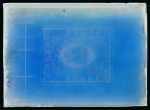 Stamp of Sperati Colombia – 1861, “Nueva Granada” 1p six glass support clichés, showing a startling array of colours, from red and vermilion, to a radiant blue and black (with production notes about the Alpha celluloid and the Calor lamp